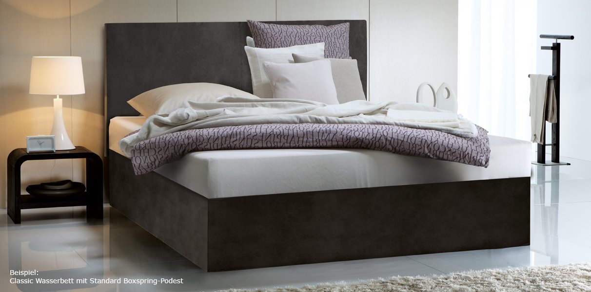 Wasserbett mit Boxspring-Podest und Saia L Wandpaneel Abbildung 6